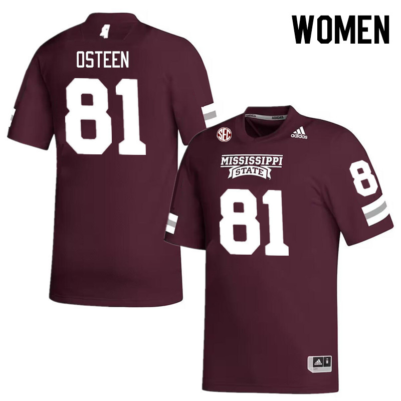 Women #81 Andrew Osteen Mississippi State Bulldogs College Football Jerseys Stitched Sale-Maroon